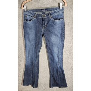 Earl Jeans Womens Size 28x32 Blue Medium Wash Bootcut Flare Leg Low Rise Pockets